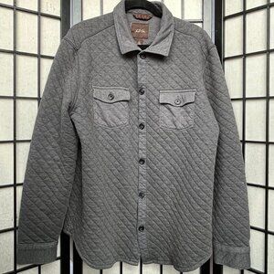Tasso Elba Men's Charcoal Quilted Button Down Shirt Large